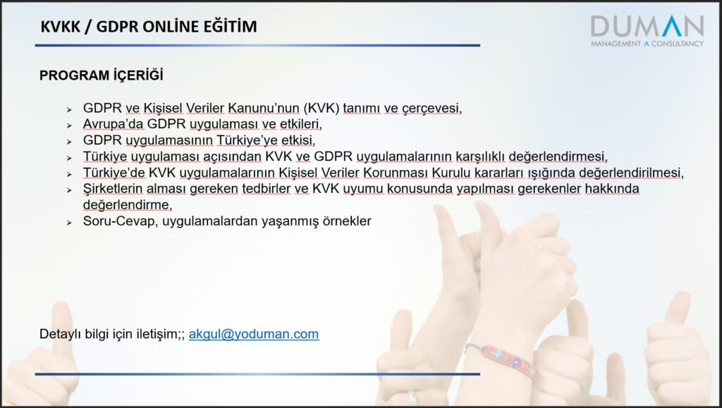 GDPR KVKK eğitim